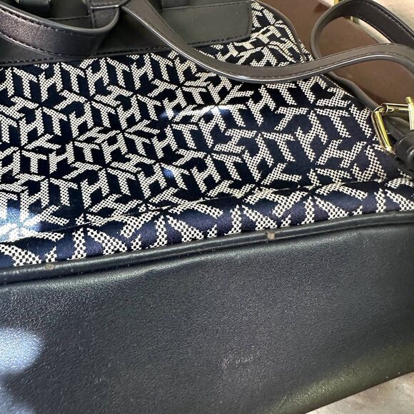Tommy Hilfiger Mini Backpack Navy Monogram Logo Small Travel Bag Purse School - Picture 4 of 12